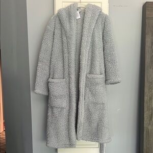 Pottery Barn Teen Cozy Ice Blue Sherpa Hooded Robe XS/S *New Without Tags*